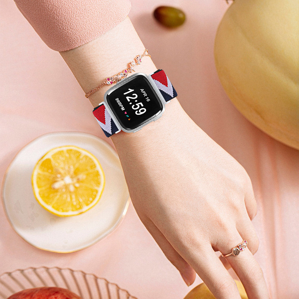 Woven Elastic Smart Watch Band Replacement Strap for Fitbit Versa Versa 2 Woven Elastic Smart Watch Band Replacement Strap for Fitbit Versa Versa 2